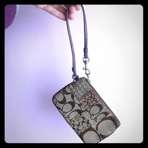 Purple Coach wristlet